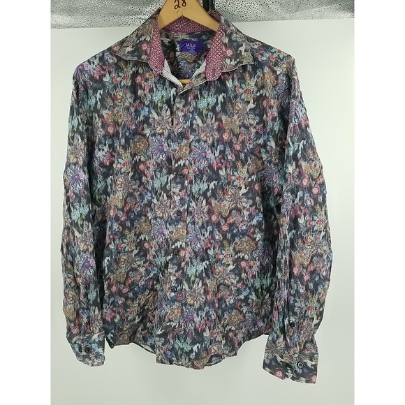Tallia Mens Shirt XL Button Up Long Sleeve Colorful Floral Print - Picture 1 of 5